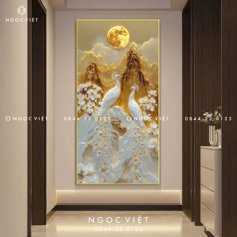 Tranh Chim Công Đẹp | Tranh Ngọc Việt - Đắk Lắk | Tranh Ngọc Việt - Xưởng Tranh Đẹp Buôn Ma Thuột (BMT) DakLak