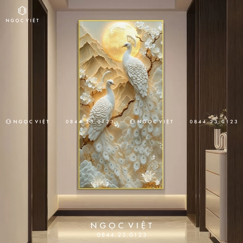 Tranh Chim Công Đẹp | Tranh Ngọc Việt - Đắk Lắk | Tranh Ngọc Việt - Xưởng Tranh Đẹp Buôn Ma Thuột (BMT) DakLak