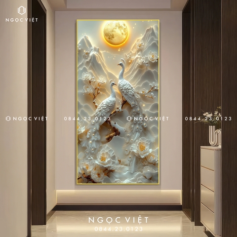 Tranh Chim Công Đẹp | Tranh Ngọc Việt - Đắk Lắk | Tranh Ngọc Việt - Xưởng Tranh Đẹp Buôn Ma Thuột (BMT) DakLak