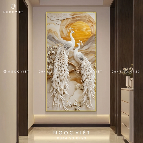 Tranh Chim Công Đẹp | Tranh Ngọc Việt - Đắk Lắk | Tranh Ngọc Việt - Xưởng Tranh Đẹp Buôn Ma Thuột (BMT) DakLak