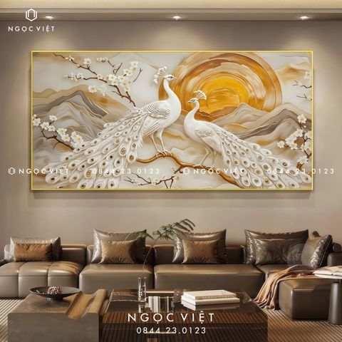 Tranh Chim Công Đẹp | Tranh Ngọc Việt - Đắk Lắk | Tranh Ngọc Việt - Xưởng Tranh Đẹp Buôn Ma Thuột (BMT) DakLak