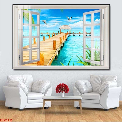 Tranh Cửa Sổ 3D Đẹp | Tranh Ngọc Việt - Đắk Lắk | Tranh Ngọc Việt - Xưởng Tranh Đẹp Buôn Ma Thuột (BMT) DakLak