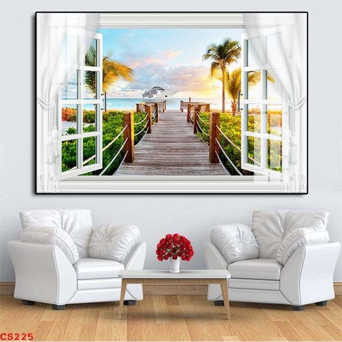 Tranh Cửa Sổ 3D Đẹp | Tranh Ngọc Việt - Đắk Lắk | Tranh Ngọc Việt - Xưởng Tranh Đẹp Buôn Ma Thuột (BMT) DakLak