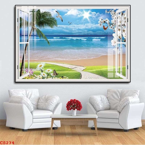 Tranh Cửa Sổ 3D Đẹp | Tranh Ngọc Việt - Đắk Lắk | Tranh Ngọc Việt - Xưởng Tranh Đẹp Buôn Ma Thuột (BMT) DakLak