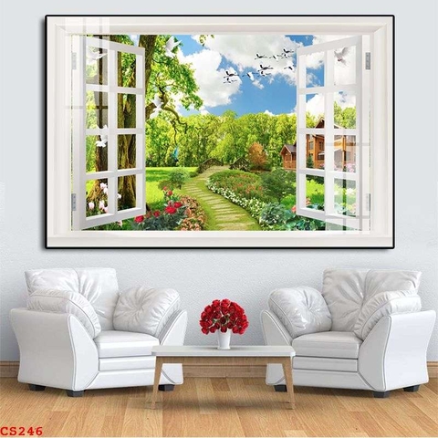 Tranh Cửa Sổ 3D Đẹp | Tranh Ngọc Việt - Đắk Lắk | Tranh Ngọc Việt - Xưởng Tranh Đẹp Buôn Ma Thuột (BMT) DakLak