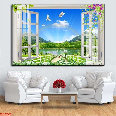 Tranh Cửa Sổ 3D Đẹp | Tranh Ngọc Việt - Đắk Lắk | Tranh Ngọc Việt - Xưởng Tranh Đẹp Buôn Ma Thuột (BMT) DakLak