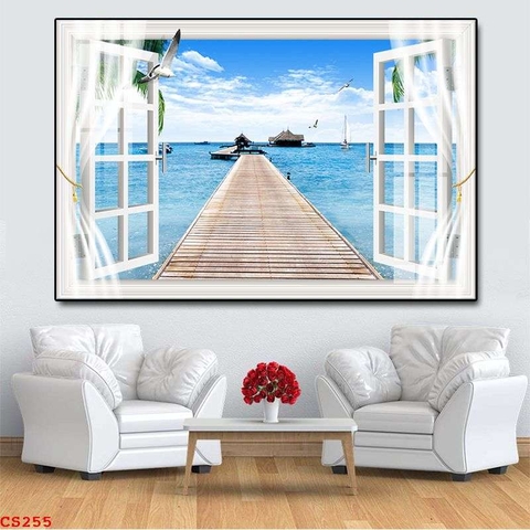 Tranh Cửa Sổ 3D Đẹp | Tranh Ngọc Việt - Đắk Lắk | Tranh Ngọc Việt - Xưởng Tranh Đẹp Buôn Ma Thuột (BMT) DakLak