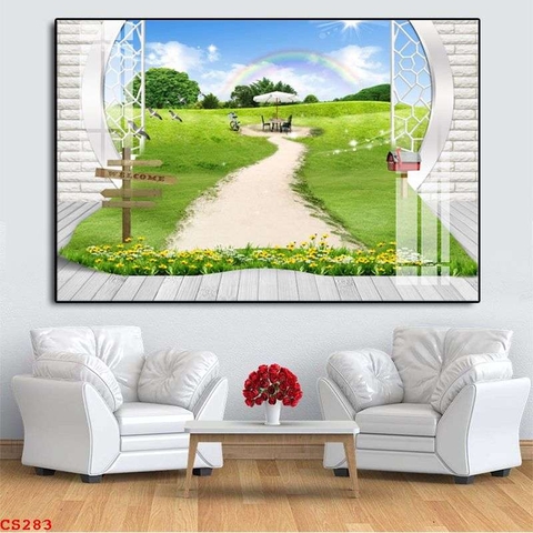 Tranh Cửa Sổ 3D Đẹp | Tranh Ngọc Việt - Đắk Lắk | Tranh Ngọc Việt - Xưởng Tranh Đẹp Buôn Ma Thuột (BMT) DakLak