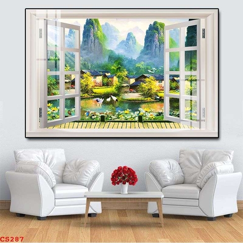 Tranh Cửa Sổ 3D Đẹp | Tranh Ngọc Việt - Đắk Lắk | Tranh Ngọc Việt - Xưởng Tranh Đẹp Buôn Ma Thuột (BMT) DakLak