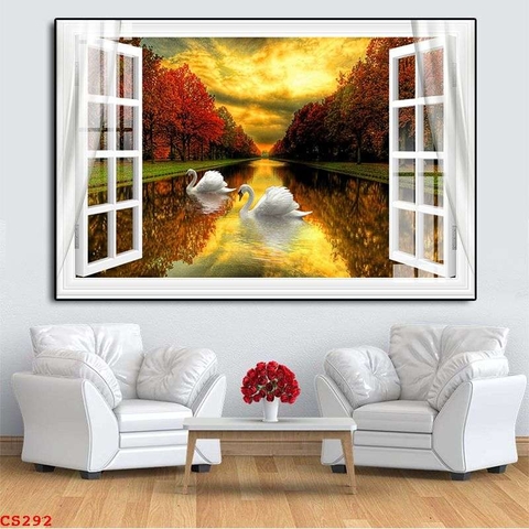 Tranh Cửa Sổ 3D Đẹp | Tranh Ngọc Việt - Đắk Lắk | Tranh Ngọc Việt - Xưởng Tranh Đẹp Buôn Ma Thuột (BMT) DakLak