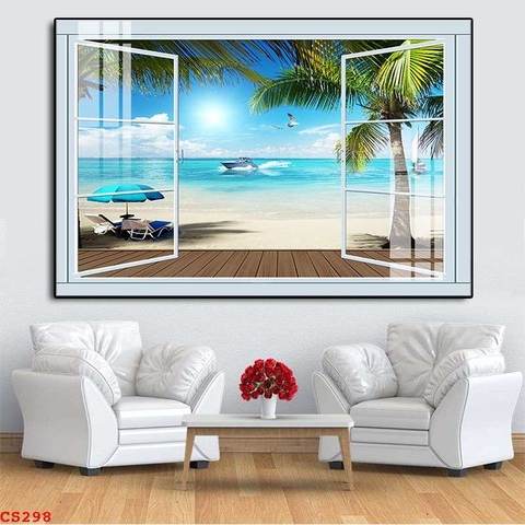 Tranh Cửa Sổ 3D Đẹp | Tranh Ngọc Việt - Đắk Lắk | Tranh Ngọc Việt - Xưởng Tranh Đẹp Buôn Ma Thuột (BMT) DakLak