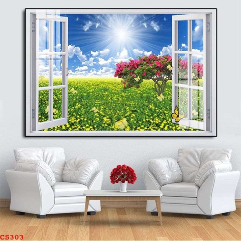 Tranh Cửa Sổ 3D Đẹp | Tranh Ngọc Việt - Đắk Lắk | Tranh Ngọc Việt - Xưởng Tranh Đẹp Buôn Ma Thuột (BMT) DakLak