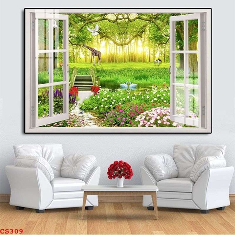 Tranh Cửa Sổ 3D Đẹp | Tranh Ngọc Việt - Đắk Lắk | Tranh Ngọc Việt - Xưởng Tranh Đẹp Buôn Ma Thuột (BMT) DakLak