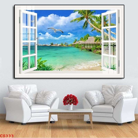 Tranh Cửa Sổ 3D Đẹp | Tranh Ngọc Việt - Đắk Lắk | Tranh Ngọc Việt - Xưởng Tranh Đẹp Buôn Ma Thuột (BMT) DakLak
