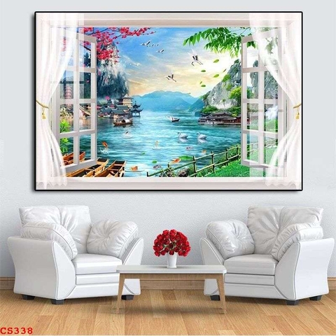Tranh Cửa Sổ 3D Đẹp | Tranh Ngọc Việt - Đắk Lắk | Tranh Ngọc Việt - Xưởng Tranh Đẹp Buôn Ma Thuột (BMT) DakLak