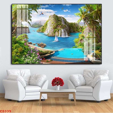 Tranh Cửa Sổ 3D Đẹp | Tranh Ngọc Việt - Đắk Lắk | Tranh Ngọc Việt - Xưởng Tranh Đẹp Buôn Ma Thuột (BMT) DakLak