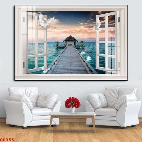 Tranh Cửa Sổ 3D Đẹp | Tranh Ngọc Việt - Đắk Lắk | Tranh Ngọc Việt - Xưởng Tranh Đẹp Buôn Ma Thuột (BMT) DakLak