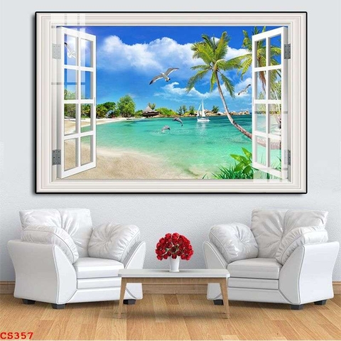 Tranh Cửa Sổ 3D Đẹp | Tranh Ngọc Việt - Đắk Lắk | Tranh Ngọc Việt - Xưởng Tranh Đẹp Buôn Ma Thuột (BMT) DakLak