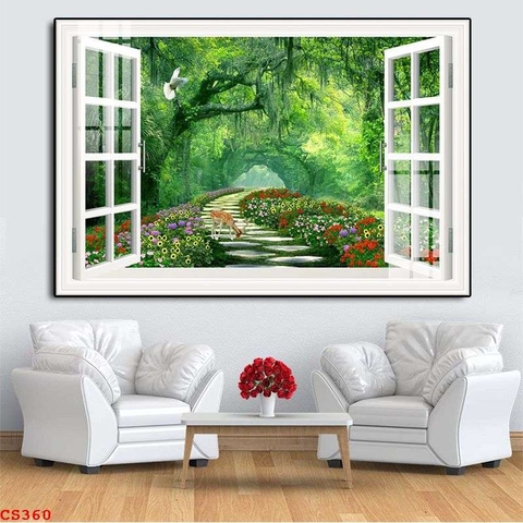 Tranh Cửa Sổ 3D Đẹp | Tranh Ngọc Việt - Đắk Lắk | Tranh Ngọc Việt - Xưởng Tranh Đẹp Buôn Ma Thuột (BMT) DakLak