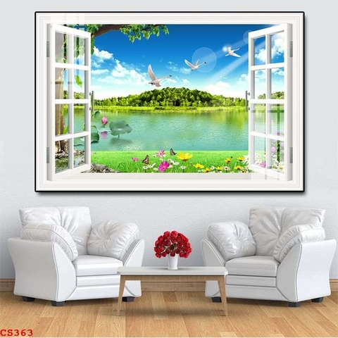 Tranh Cửa Sổ 3D Đẹp | Tranh Ngọc Việt - Đắk Lắk | Tranh Ngọc Việt - Xưởng Tranh Đẹp Buôn Ma Thuột (BMT) DakLak