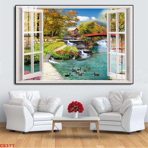 Tranh Cửa Sổ 3D Đẹp | Tranh Ngọc Việt - Đắk Lắk | Tranh Ngọc Việt - Xưởng Tranh Đẹp Buôn Ma Thuột (BMT) DakLak