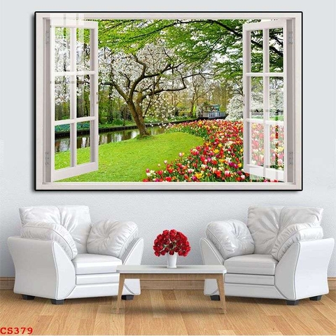 Tranh Cửa Sổ 3D Đẹp | Tranh Ngọc Việt - Đắk Lắk | Tranh Ngọc Việt - Xưởng Tranh Đẹp Buôn Ma Thuột (BMT) DakLak