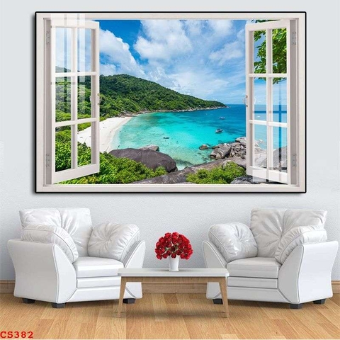 Tranh Cửa Sổ 3D Đẹp | Tranh Ngọc Việt - Đắk Lắk | Tranh Ngọc Việt - Xưởng Tranh Đẹp Buôn Ma Thuột (BMT) DakLak