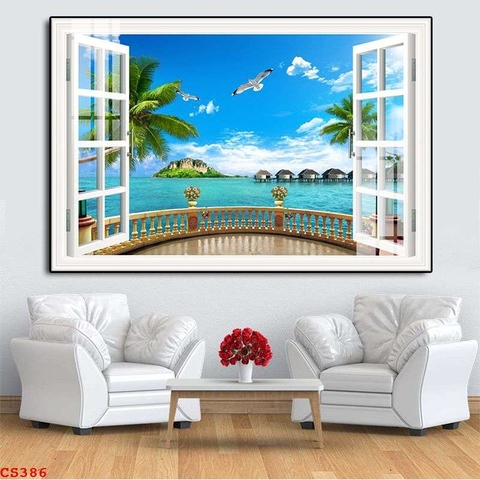 Tranh Cửa Sổ 3D Đẹp | Tranh Ngọc Việt - Đắk Lắk | Tranh Ngọc Việt - Xưởng Tranh Đẹp Buôn Ma Thuột (BMT) DakLak