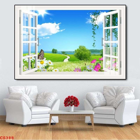 Tranh Cửa Sổ 3D Đẹp | Tranh Ngọc Việt - Đắk Lắk | Tranh Ngọc Việt - Xưởng Tranh Đẹp Buôn Ma Thuột (BMT) DakLak