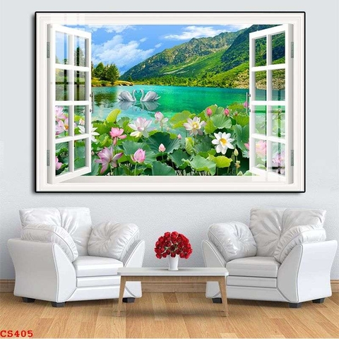 Tranh Cửa Sổ 3D Đẹp | Tranh Ngọc Việt - Đắk Lắk | Tranh Ngọc Việt - Xưởng Tranh Đẹp Buôn Ma Thuột (BMT) DakLak
