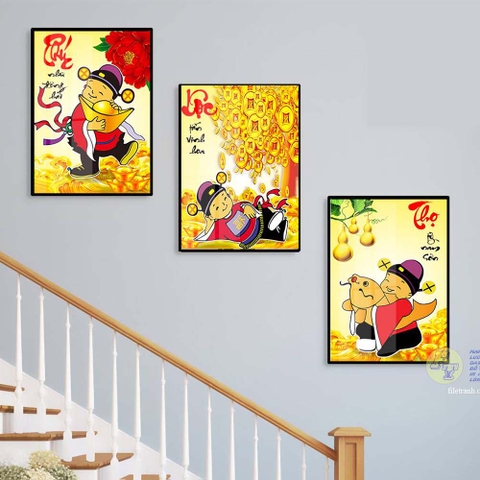 Tranh Phúc Lộc Thọ | Tranh Ngọc Việt - Đắk Lắk | Tranh Ngọc Việt - Xưởng Tranh Đẹp Buôn Ma Thuột (BMT) DakLak