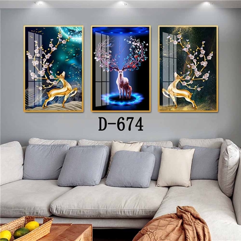 Tranh Hươu Tài Lộc | Tranh Ngọc Việt - Đắk Lắk | Tranh Ngọc Việt - Xưởng Tranh Đẹp Buôn Ma Thuột (BMT) DakLak