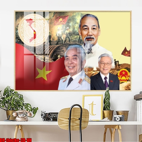 Tranh Bác Hồ - Bác Giáp - Bác Trọng | Tranh Ngọc Việt - Đắk Lắk | Tranh Ngọc Việt - Xưởng Tranh Đẹp Buôn Ma Thuột (BMT) DakLak