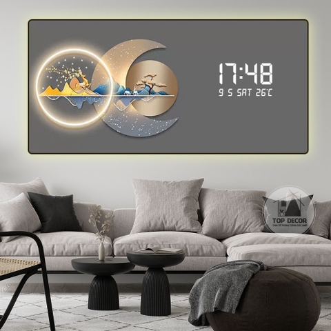 Tranh Tráng Gương Đồng Hồ LED Điện Tử - BMT DakLak | Tranh Ngọc Việt - Xưởng Tranh Đẹp Buôn Ma Thuột (BMT) DakLak