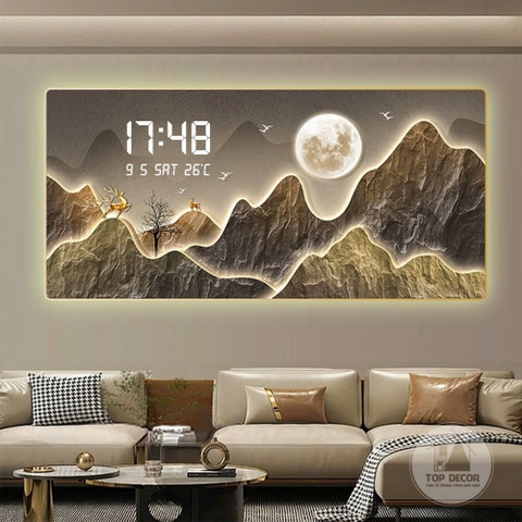 Tranh Tráng Gương Đồng Hồ LED Điện Tử - BMT DakLak | Tranh Ngọc Việt - Xưởng Tranh Đẹp Buôn Ma Thuột (BMT) DakLak