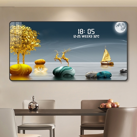 Tranh Tráng Gương Đồng Hồ LED Điện Tử - BMT DakLak | Tranh Ngọc Việt - Xưởng Tranh Đẹp Buôn Ma Thuột (BMT) DakLak