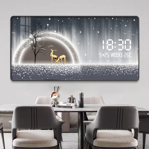 Tranh Tráng Gương Đồng Hồ LED Điện Tử - BMT DakLak | Tranh Ngọc Việt - Xưởng Tranh Đẹp Buôn Ma Thuột (BMT) DakLak