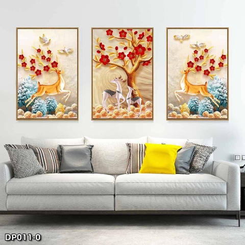 Tranh Hươu Tài Lộc | Tranh Ngọc Việt - Đắk Lắk | Tranh Ngọc Việt - Xưởng Tranh Đẹp Buôn Ma Thuột (BMT) DakLak