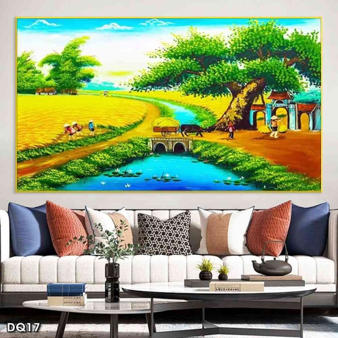 Tranh Phong Cảnh Đồng Quê | Tranh Ngọc Việt - Đắk Lắk | Tranh Ngọc Việt - Xưởng Tranh Đẹp Buôn Ma Thuột (BMT) DakLak