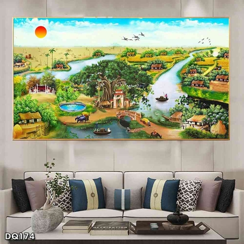 Tranh Phong Cảnh Đồng Quê | Tranh Ngọc Việt - Đắk Lắk | Tranh Ngọc Việt - Xưởng Tranh Đẹp Buôn Ma Thuột (BMT) DakLak