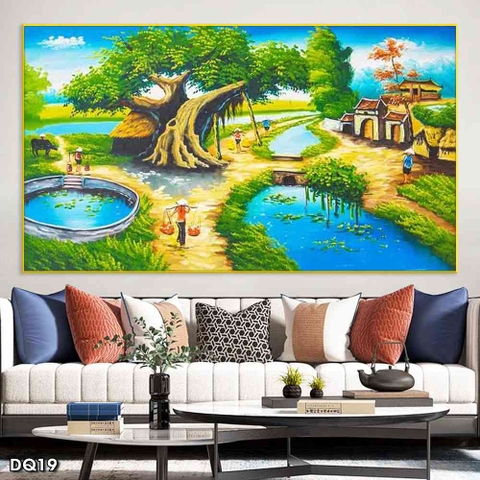 Tranh Phong Cảnh Đồng Quê | Tranh Ngọc Việt - Đắk Lắk | Tranh Ngọc Việt - Xưởng Tranh Đẹp Buôn Ma Thuột (BMT) DakLak