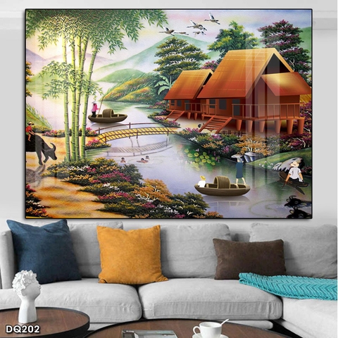 Tranh Phong Cảnh Đồng Quê | Tranh Ngọc Việt - Đắk Lắk | Tranh Ngọc Việt - Xưởng Tranh Đẹp Buôn Ma Thuột (BMT) DakLak