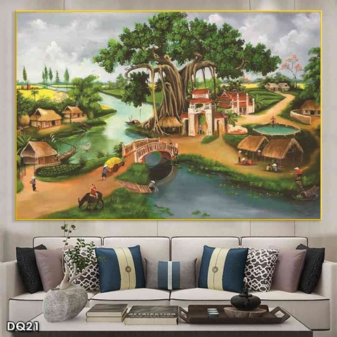 Tranh Phong Cảnh Đồng Quê | Tranh Ngọc Việt - Đắk Lắk | Tranh Ngọc Việt - Xưởng Tranh Đẹp Buôn Ma Thuột (BMT) DakLak