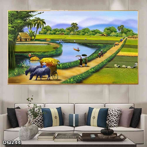 Tranh Phong Cảnh Đồng Quê | Tranh Ngọc Việt - Đắk Lắk | Tranh Ngọc Việt - Xưởng Tranh Đẹp Buôn Ma Thuột (BMT) DakLak