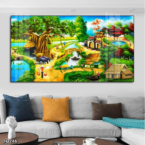 Tranh Phong Cảnh Đồng Quê | Tranh Ngọc Việt - Đắk Lắk | Tranh Ngọc Việt - Xưởng Tranh Đẹp Buôn Ma Thuột (BMT) DakLak