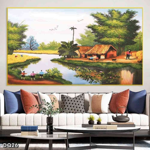 Tranh Phong Cảnh Đồng Quê | Tranh Ngọc Việt - Đắk Lắk | Tranh Ngọc Việt - Xưởng Tranh Đẹp Buôn Ma Thuột (BMT) DakLak