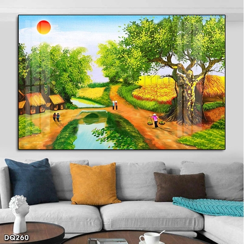 Tranh Phong Cảnh Đồng Quê | Tranh Ngọc Việt - Đắk Lắk | Tranh Ngọc Việt - Xưởng Tranh Đẹp Buôn Ma Thuột (BMT) DakLak