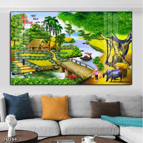 Tranh Phong Cảnh Đồng Quê | Tranh Ngọc Việt - Đắk Lắk | Tranh Ngọc Việt - Xưởng Tranh Đẹp Buôn Ma Thuột (BMT) DakLak