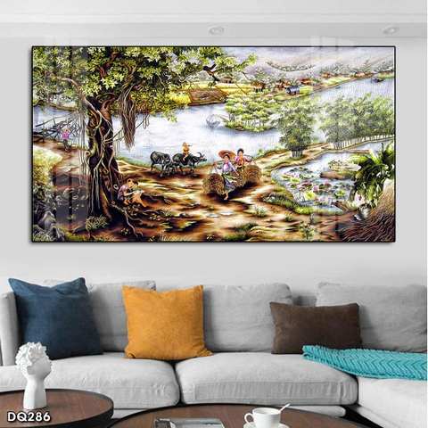 Tranh Phong Cảnh Đồng Quê | Tranh Ngọc Việt - Đắk Lắk | Tranh Ngọc Việt - Xưởng Tranh Đẹp Buôn Ma Thuột (BMT) DakLak