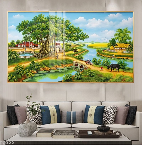 Tranh Phong Cảnh Đồng Quê | Tranh Ngọc Việt - Đắk Lắk | Tranh Ngọc Việt - Xưởng Tranh Đẹp Buôn Ma Thuột (BMT) DakLak